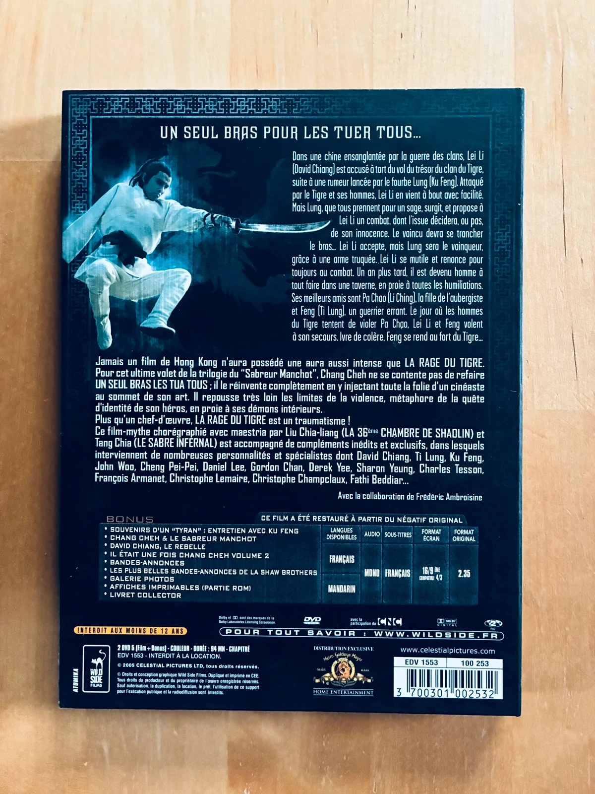 DVD La furia del tigre edición de colección. – photo 3